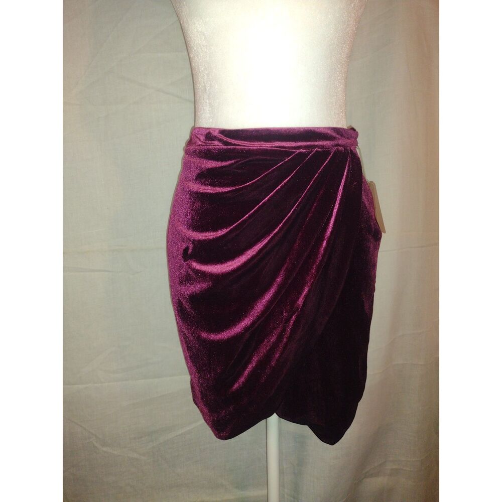 Forever 21 Velvet Wrap Skirt - Burgundy Vampcore Gothic Glam